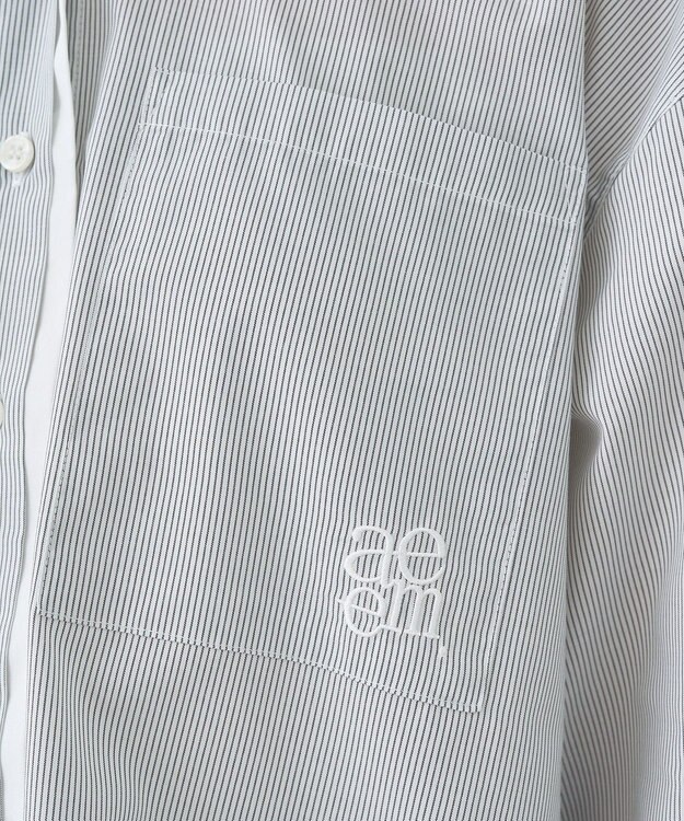 earth music&ecology レイヤードストライプシャツ Off White