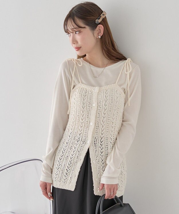 earth music&ecology 微シアーメロープルオーバー Off White