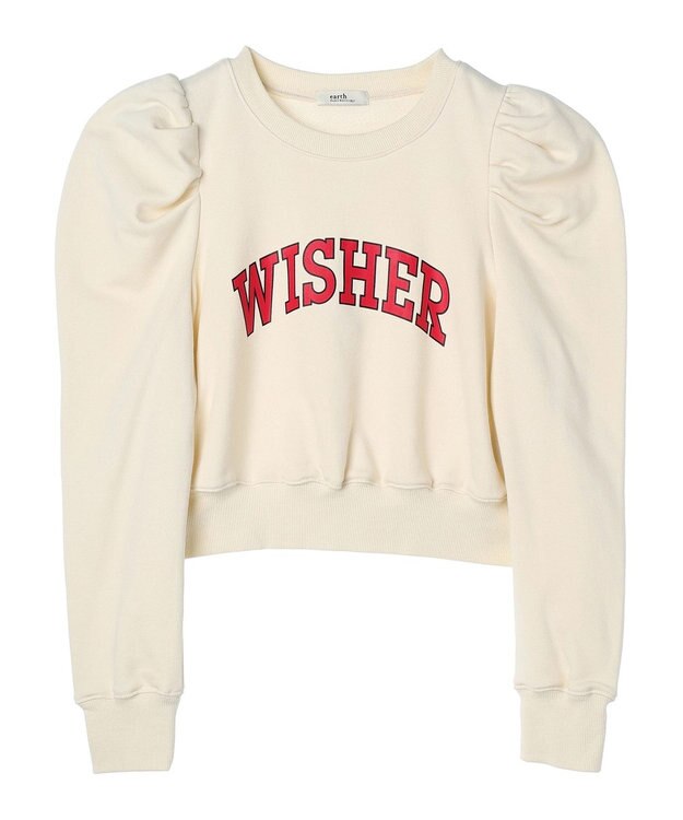 earth music&ecology ウラケロゴ短丈プルオーバー Ivory