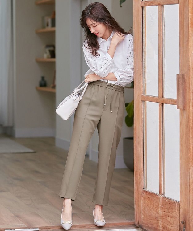 ANY SIS 【洗える】エンブロイダリースリーブ ブラウス オフホワイト