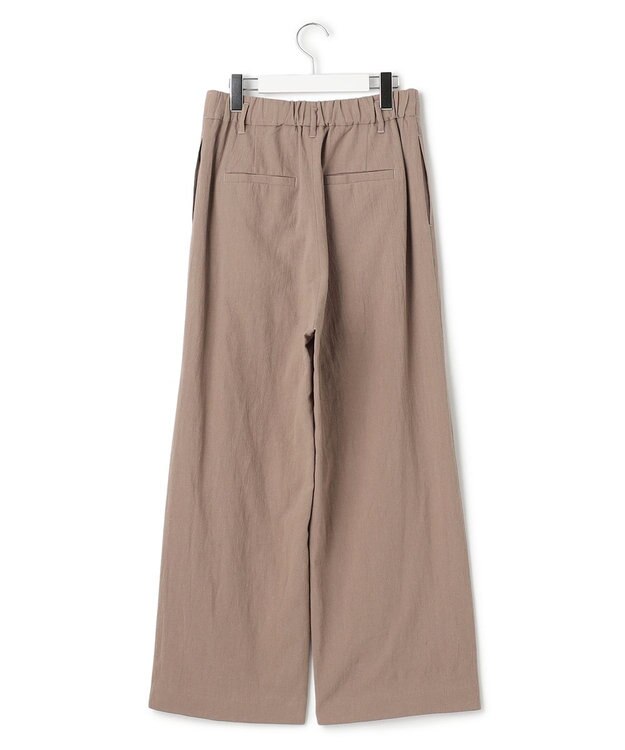 J.PRESS YORK STREET 【WOMEN】コットンワッシャータックワイド パンツ ブラウン系