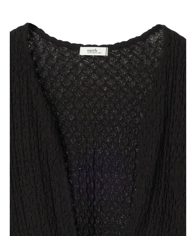 earth music&ecology ぽこぽこドロストカーディガン Black