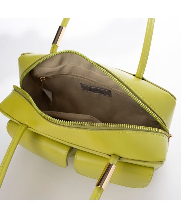 UNBILLION カシュカシュ cachecache / ダブルポケットロングハンドルボストンバッグ ライトグリーン