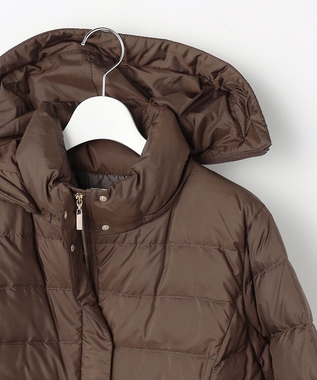 ANY SIS S 【2WAY】シルキータフタロング ダウン ブラウン