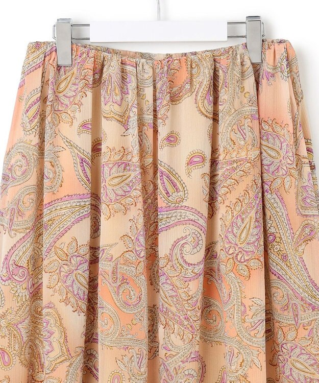 23区 S 【洗える】Erica クレープペイズリープリント スカート ピンク系