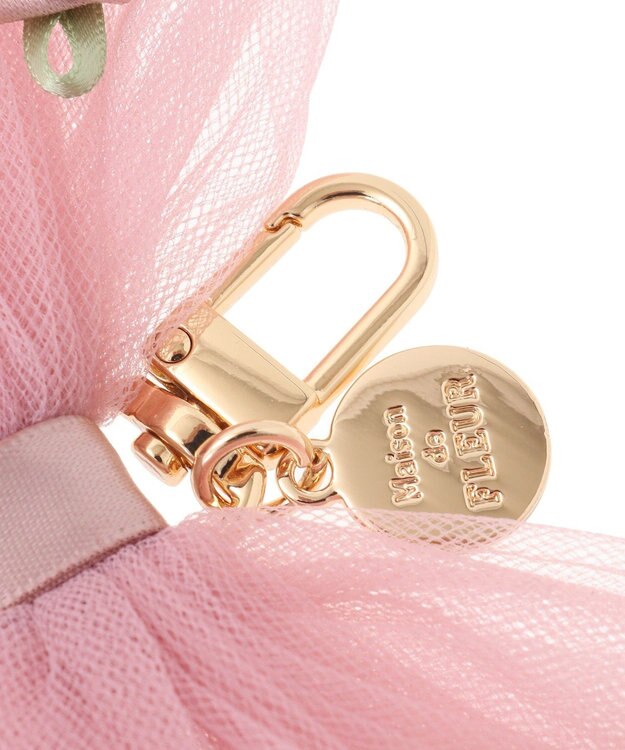 Maison de FLEUR チュールローズリボンチャーム Pink