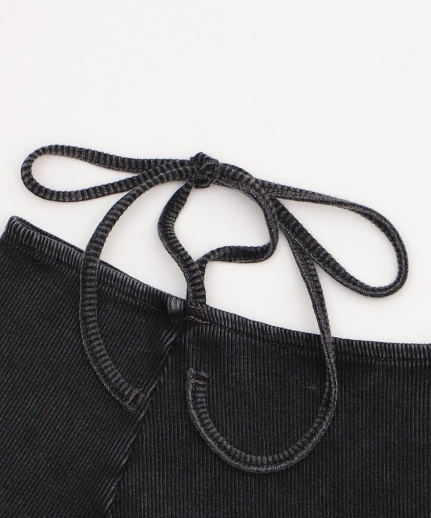 WEGO ヴィンテージウォッシュオフショルちびT スミクロ