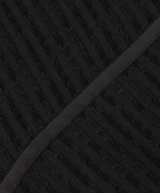 組曲 【WEB限定】ステッチストライプドビー ブラウス ブラック系