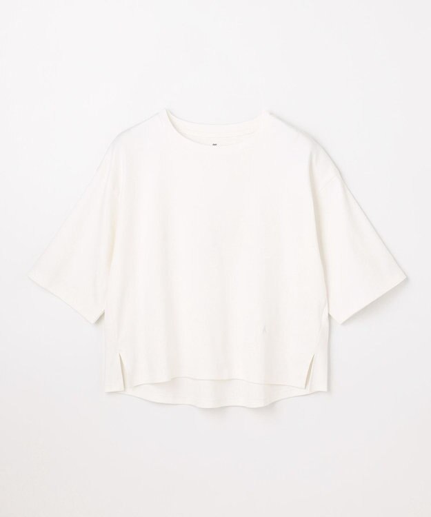 ANY 【Sサイズあり】オーガニックコットンスムース5分袖Tシャツ ホワイト