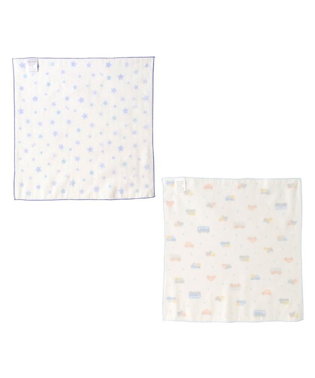 MIKI HOUSE HOT BISCUITS スタイ＆ソックス＆ガーゼ ギフトセット【クリアケース付き】 紺