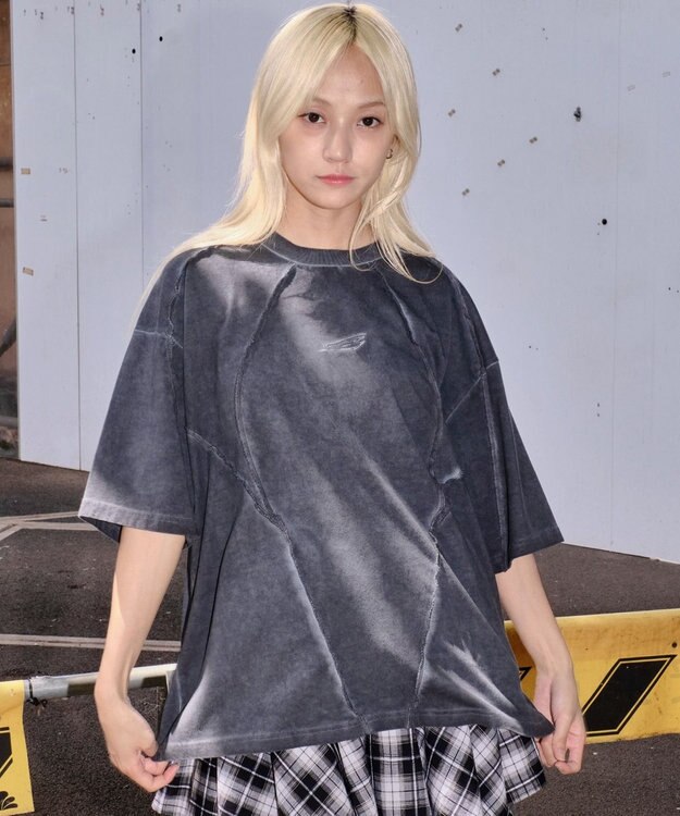 WEGO 【ユニセックス着用ITEM/MLサイズ展開】コールドダイスウィッチングロゴT（SS） スミクロ