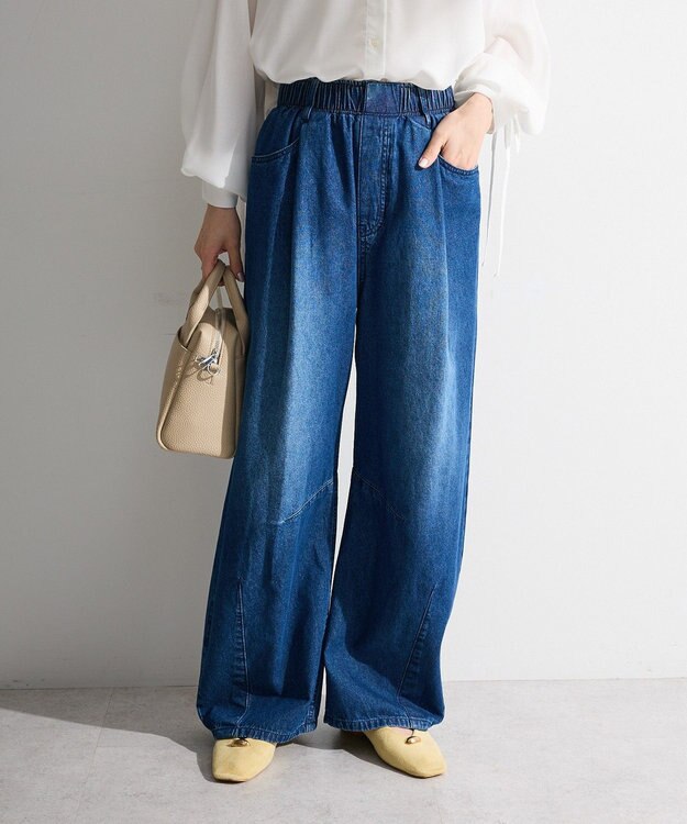 Green Parks ウエストタックコクーンデニムパンツ Indigo