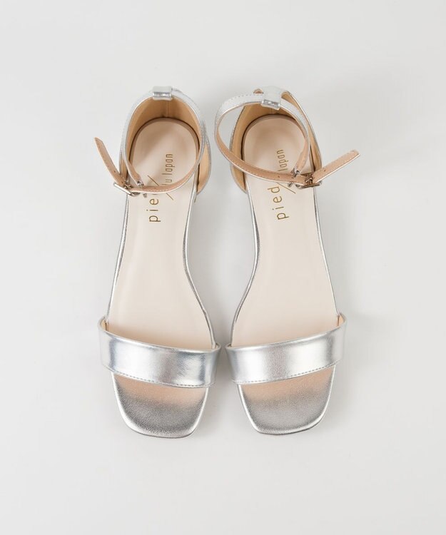 BONTRE 【pied du lapan/ピエドラパン】ローヒールアンクルストラップサンダル/50773ZI シルバー