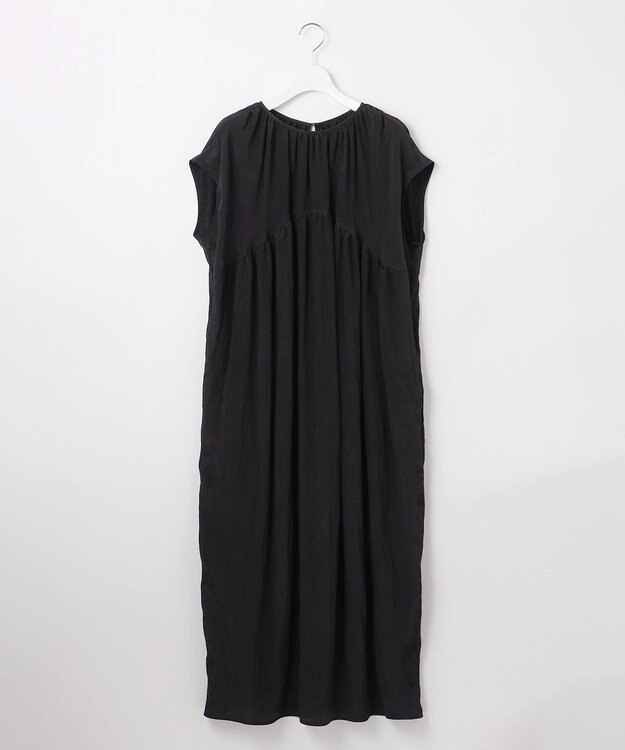 23区 L 【GOLD LABEL】シルクワッシャー ワンピース ブラック系