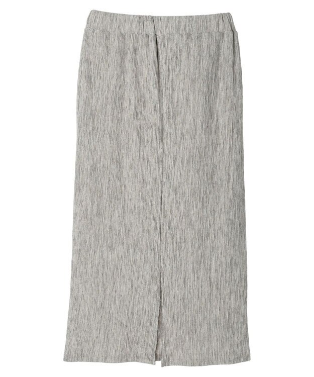 Green Parks メランジプリーツＩラインスカート Gray Beige