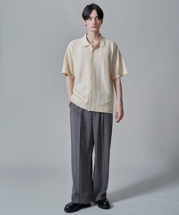 WEGO 【２点SET】アンサンブルシアーシャツ（SS） ベージュ