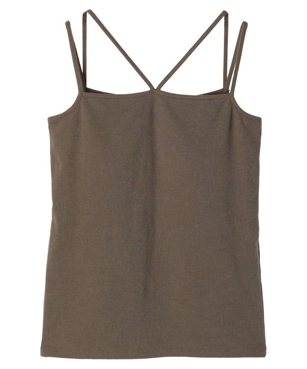 Green Parks カップ付きマルチストラップタンク Khaki