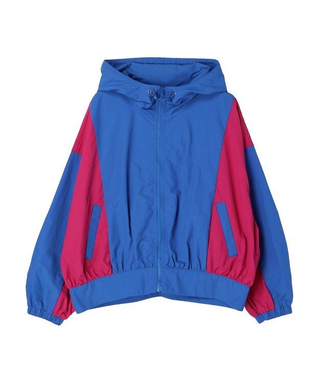 earth music&ecology コクーンギャザー切替ブルゾン Deep Blue