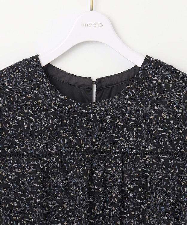 ANY SIS 【洗える】プチフルール ワンピース ブラック系