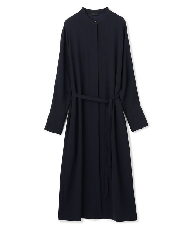 JOSEPH 【洗える】サテンジョーゼット　ドレス Navy