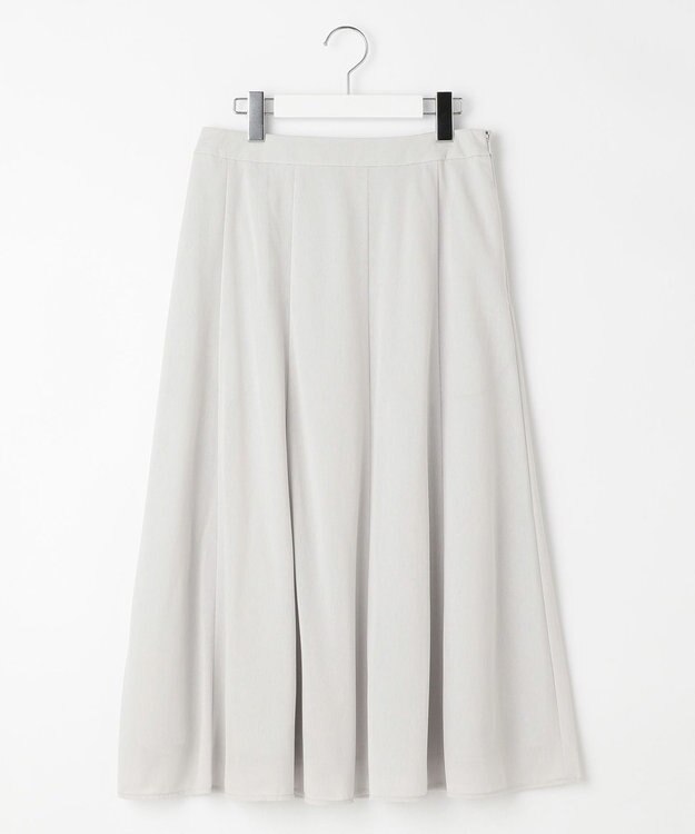 J.PRESS LADIES L 【洗える】シアートリコット フレアー スカート ライトグレー系