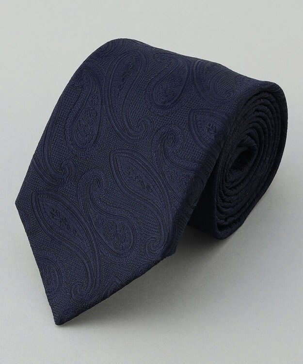 GOTAIRIKU GOTAIRIKU別注【日本製】シルク ネクタイ_ペイズリー柄 ネイビー系4