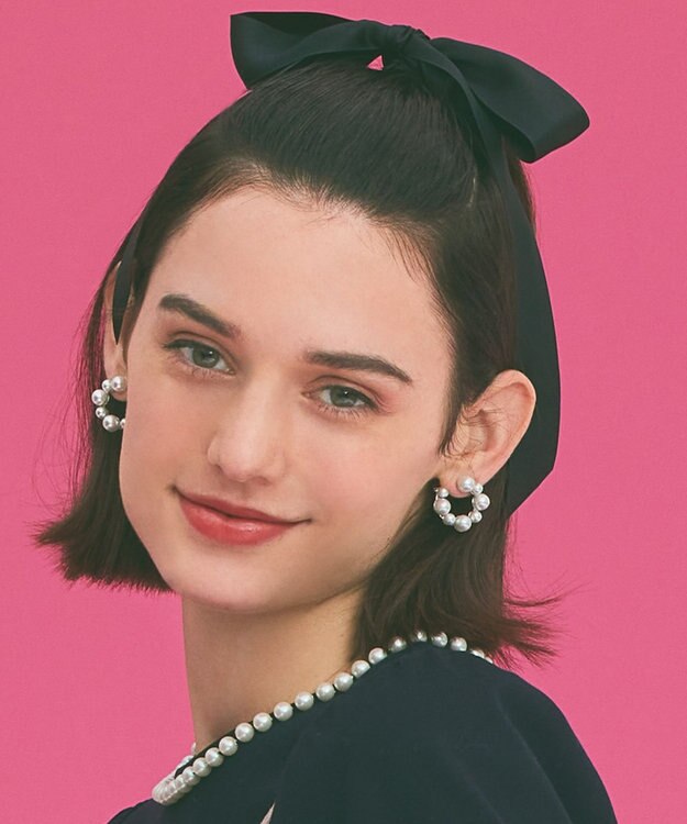 TOCCA FRILL PEARL EARRINGS イヤリング シルバー系