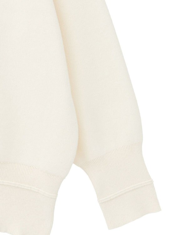 earth music&ecology 【洗濯機洗い可】スウェットライクロゴニットプルオーバー アイボリー