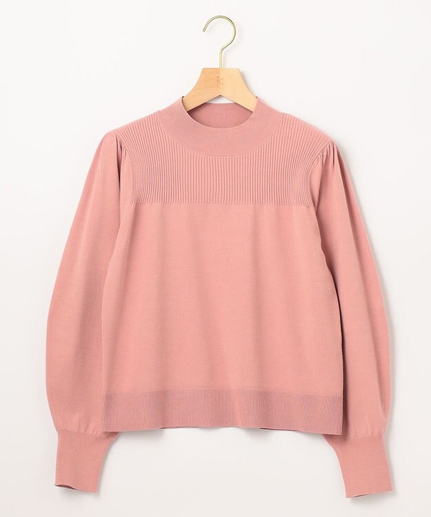 組曲 【洗える】Elenaパフスリーブ ニット ピンク系