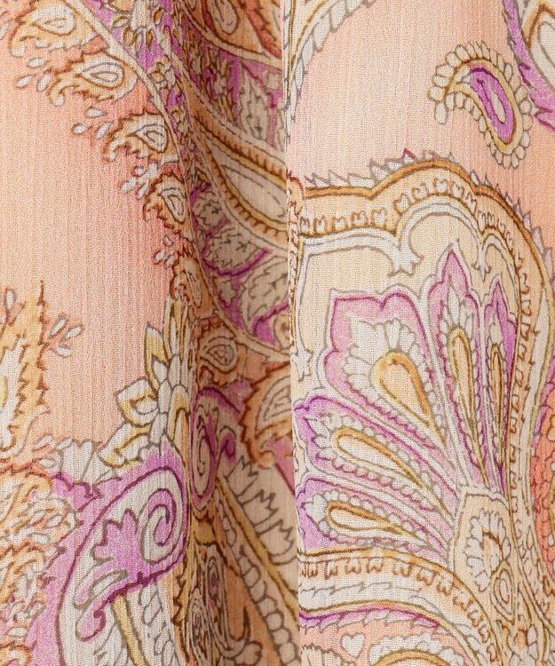 23区 S 【洗える】Erica クレープペイズリープリント スカート ピンク系