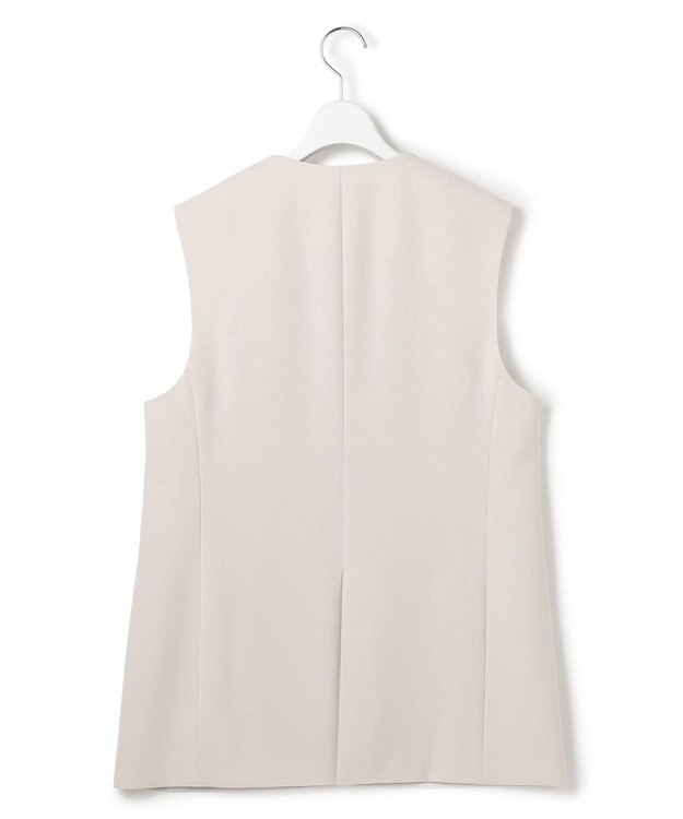 23区 【セットアップ対応/洗える】トリアセダブルジョーゼット ジレ ベージュ系