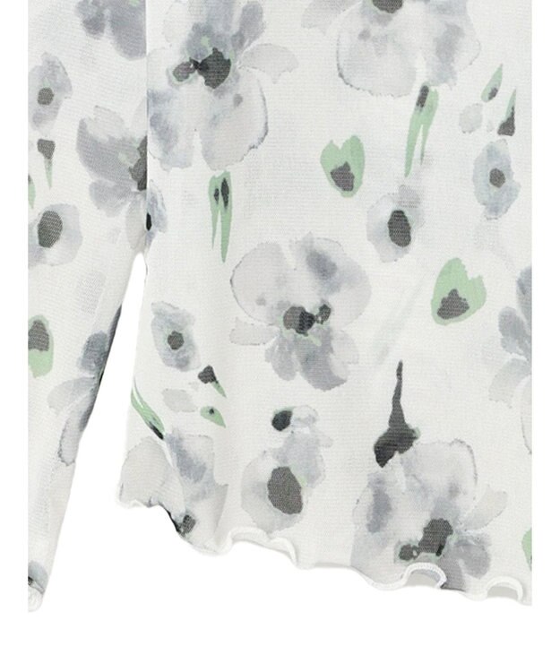 CRAFT STANDARD BOUTIQUE プリント柄スタンドネックプルオーバー Off White