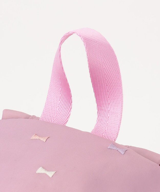 ANY KIDS 刺繍リボンリュック ピンク×リボン