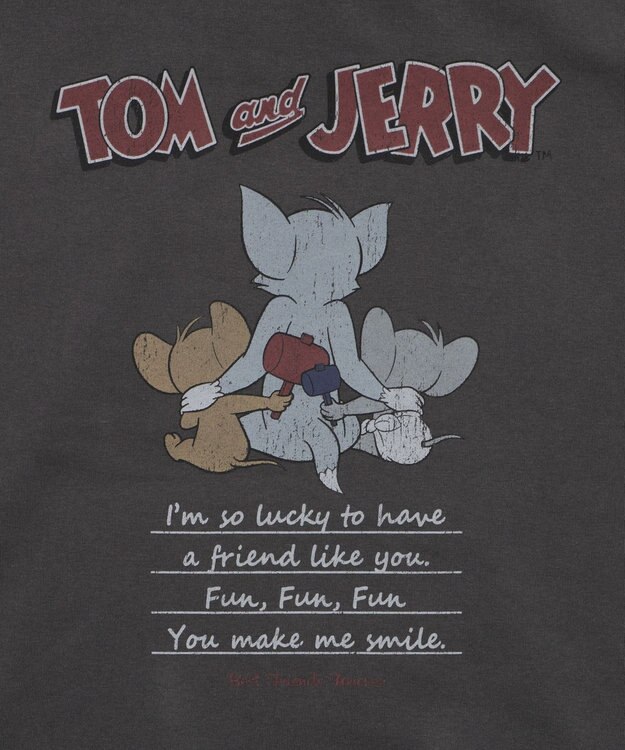 WEGO 【ユニセックス着用ITEM/25年秋冬新作】TOMandJERRYグラフィックプルオーバー スミクロ