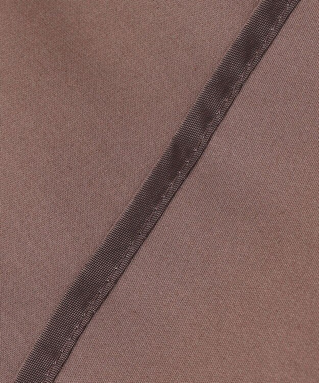 #Newans 【アイロンいらず】尖り襟ギャザースリーブブラウス ブラウン