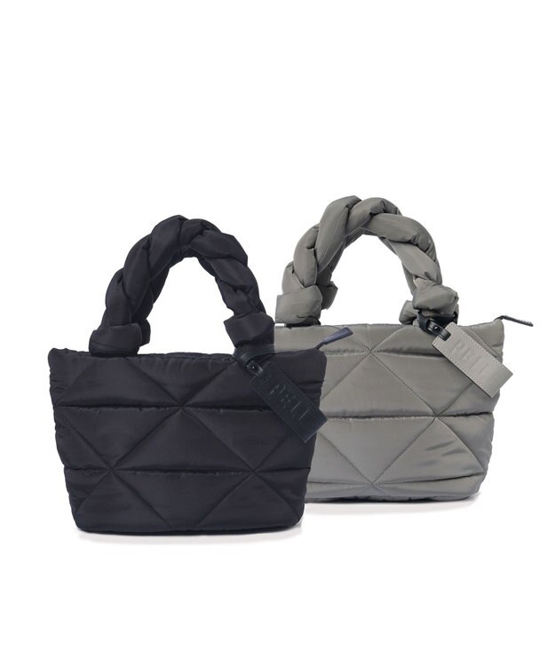 PELLE BORSA キルティング ミドルトートバッグ Puffy パフィ 5822 グレー