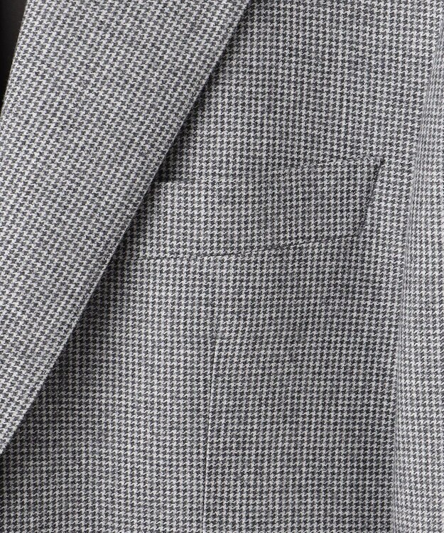 GOTAIRIKU 【CANONICO/カノニコ】サキソニーウールコットンブレンド ジャケット_グレー千鳥柄 ライトグレー×千鳥格子