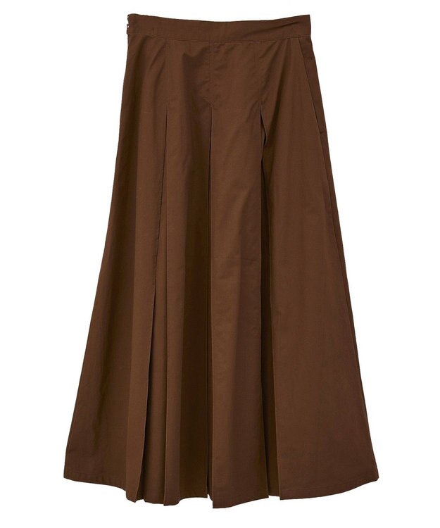 CRAFT STANDARD BOUTIQUE タックツイルプリーツスカート Brown