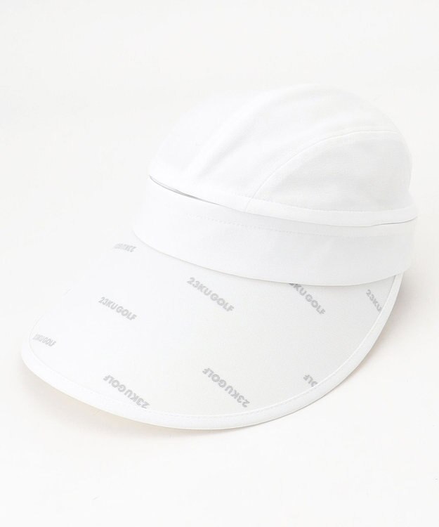 23区GOLF 【WOMEN】毎シーズン完売の人気アイテム【吸水速乾/UVケア】2WAY UVセルバイザー ホワイト系