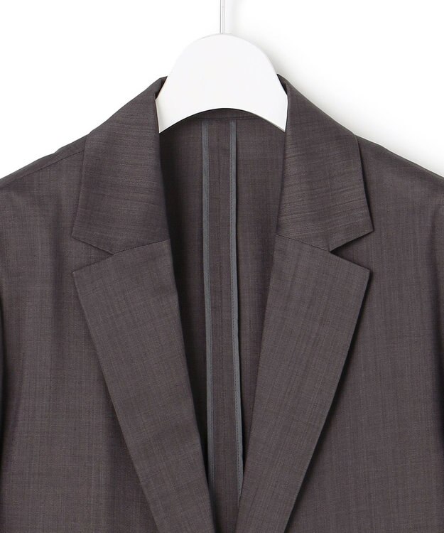 ICB L Peラミーシアータフタ 半袖ジャケット チャコール