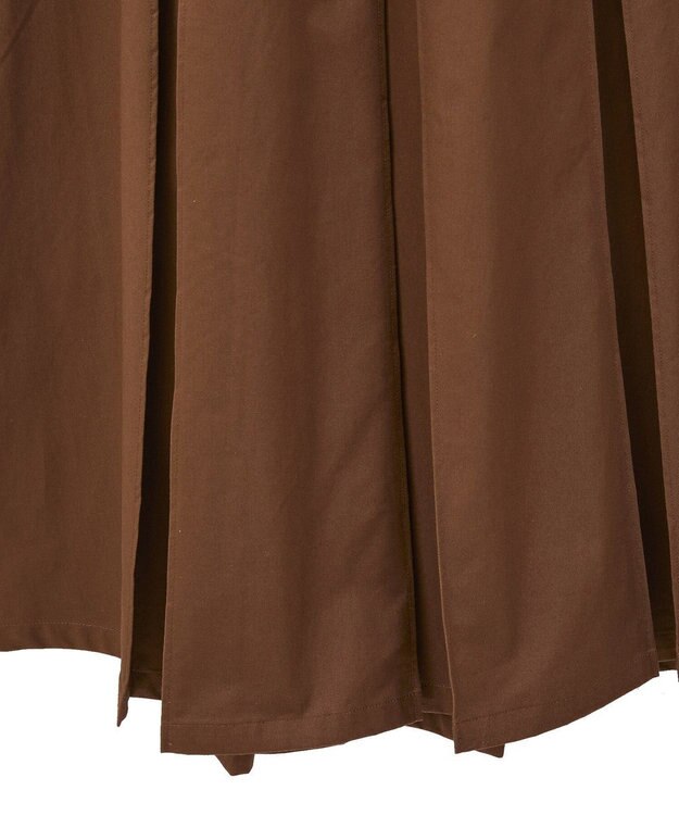 CRAFT STANDARD BOUTIQUE タックツイルプリーツスカート Brown