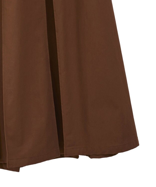 CRAFT STANDARD BOUTIQUE タックツイルプリーツスカート Brown