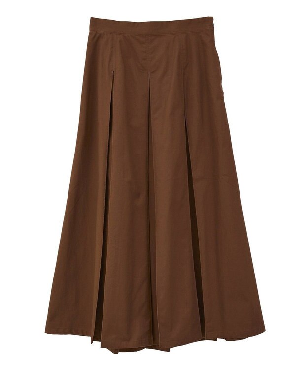 CRAFT STANDARD BOUTIQUE タックツイルプリーツスカート Brown