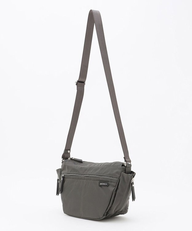 LA BAGAGERIE 【MONICA】サイドジップミニショルダーバッグ ダークグレー