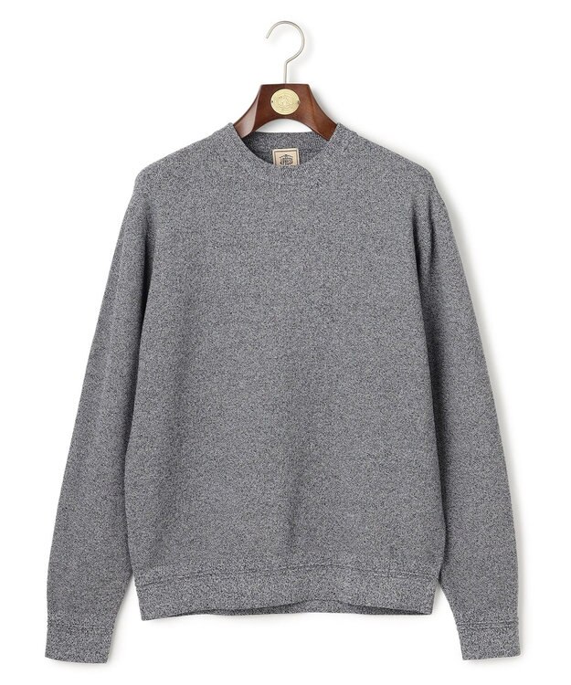 J.PRESS MEN ギマコットンカノコクルーネック ニット ネイビー系