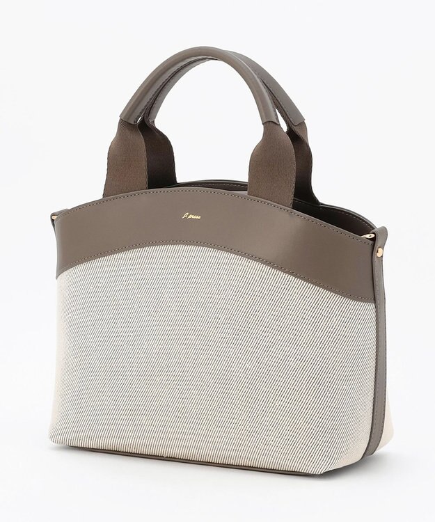 J.PRESS LADIES 【2WAY】キャンバス トートショルダー モカ系
