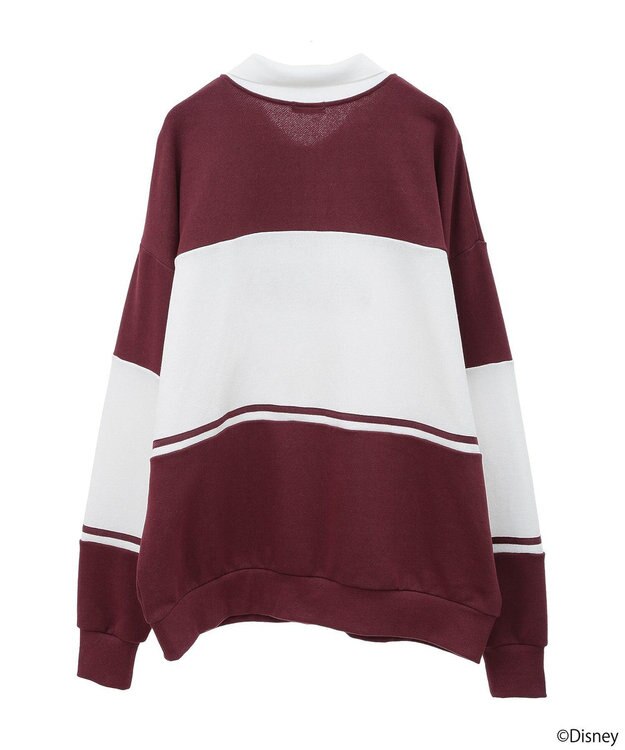 earth music&ecology Ｄｉｓｎｅｙ／レトロコミックハーフｚｉｐスウェット Red