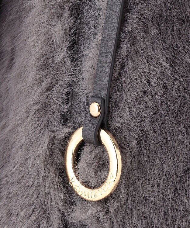 組曲 ファーバケット バッグ グレー系