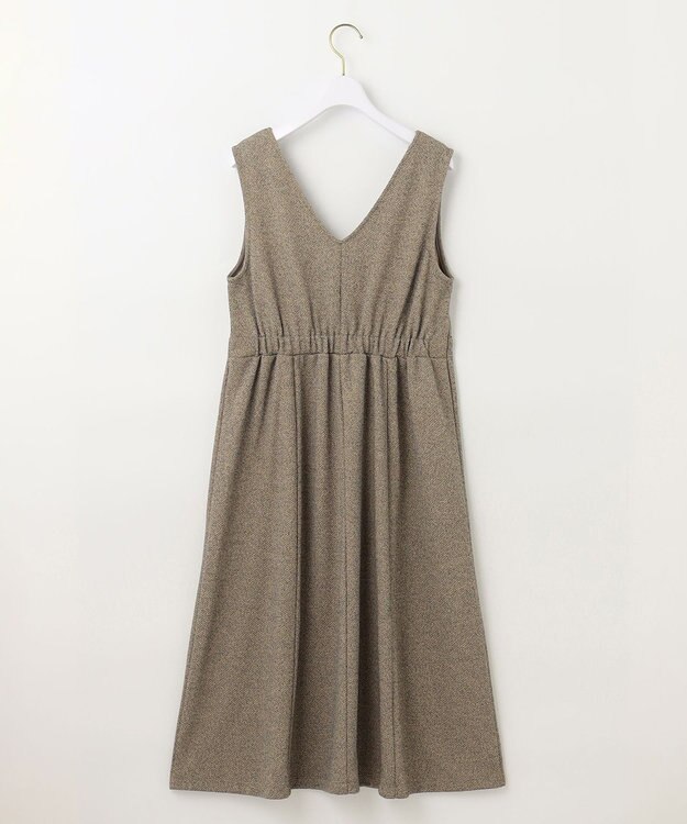 ANY SIS 【洗える】カットツイード ジャンパースカート ベージュ