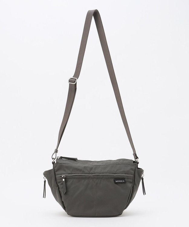 LA BAGAGERIE 【MONICA】サイドジップミニショルダーバッグ ダークグレー